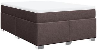vidaXL Boxspringbett mit Matratze Dunkelbraun 140x190 cm Stoff 3285133