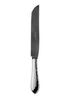 Robbe Berking Martelé Tranchiermesser Frozen Black 150g Massiv-Versilberung