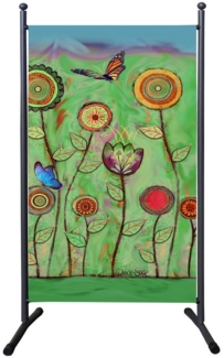Quick Star Paravent Paravent 1tlg. 180x180 cm RETRO Flowers