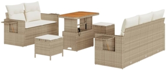 vidaXL Garten-Sofa-Set 8 pcs Beige und Creme 90 x 55 x 71 cm 3363641
