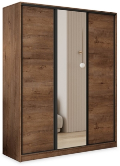 Masseno Schwebetürenschrank TARI Kleiderschrank mit Spiegel und Schubladen Schlafzimmerschrank