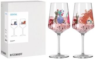 Ritzenhoff Longdrinkglas Tierisch Glücklich, Kristallglas