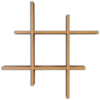 Levandeo® Wandregal, levandeo Hashtag Regal 75x75cm Wandregal Holz Wildeiche Bücherregal