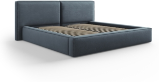 Micadoni Bett Jodie Strukturierter Stoff Blau 200x200