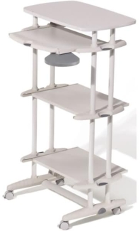 Rocada Computertisch 4 Etagen rollbar grau