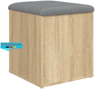 Sitzbank JONA mit Stauraum Sonoma-Eiche 42 x 42 x 45 cm | Aufbewahrungsbank Flurbank Garderobenbank