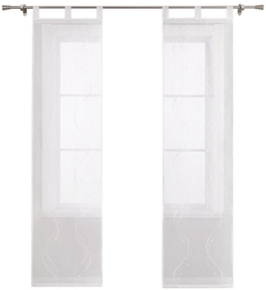 Joyswahl Schiebegardine (2 St), Schlaufen, transparent, Voile Flächenvorhänge, Bestickt, Schiebevorhang Wohnzimmer