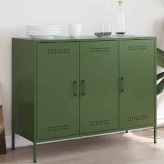 vidaXL Sideboard Olivgrün 100,5x39x79 cm Stahl 843028