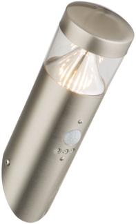 LED Wandleuchte, Edelstahl, Bewegungsmelder, H 23,9 cm