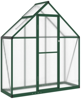 vidaXL Gewächshaus mit Fundamentrahmen Grün 169x58x195 cm Aluminimum 4005817