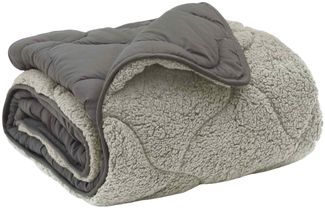 vidaXL Ganzjahresbettdecke Gepolstert Hellgrau 200 x 220 cm 42026249