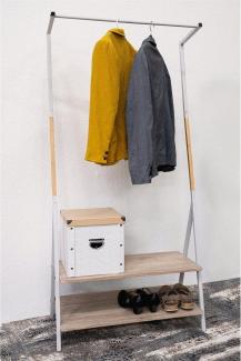 HTI-Line Garderobenständer Garderobe Bambus, (Stück, 1 St, 1 Kleiderständer), Garderobenständer Kleiderständer mit Ablage