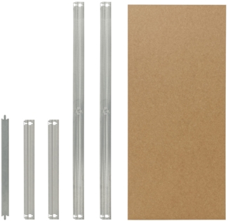 shelfplaza HOME 23x60 cm Fachboden-Set in grau-verzinkt für HOME Schwerlastregale mit 175 kg Traglast pro Boden
