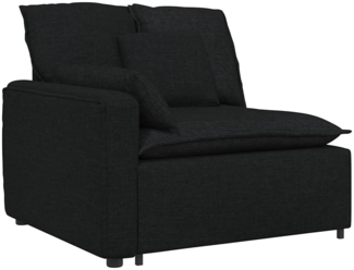 vidaXL Modulares Sofa Endmodul mit Armlehne Kissen Schwarz 100 cm 4104389