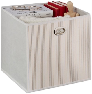 2 x Aufbewahrungskorb Bambus hoch weiß 10042205