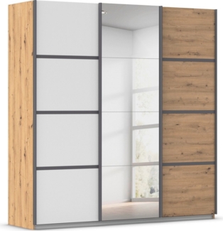 rauch Kleiderschrank Schwebetürenschrank OTTO´s Choice Garderobe Schrank TOP ANGEBOT Avola (in 3 verschiedenen Ausstattungen BASIC/CLASSIC/PREMIUM inkl. Spiegel) mit eleganten Zierleisten in Chrom, Schwarz oder Weiß MADE IN GERMANY