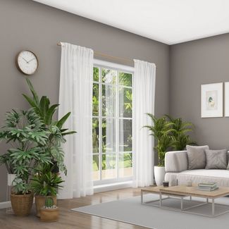 Neutex for you! Vorhang Kiss (1 St), verdeckte Schlaufen, halbtransparent, Jacquard, Schal mit verdeckten Schlaufen, Breite 142 cm, nach Maß