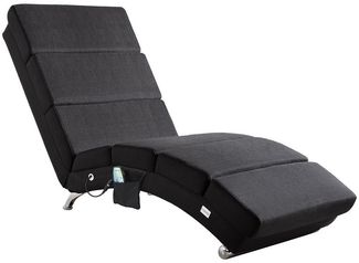 Casaria 'London' Relaxliege mit Massage- & Heizfunktion, Stoff Anthrazit, Ergonomisch