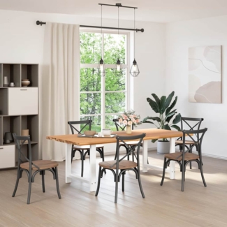 vidaXL Esstisch Hellbraun 220x100x74 cm Massivholz Eiche Rechteckig 3304673