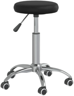 vidaXL Massagehocker Kunstleder Schwarz 3085693