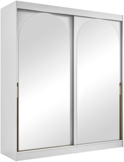 Kleiderschrank Mezzinto 180 (Farbe: Weiß / Weiß + Gold)