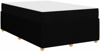 vidaXL Bettrahmen mit Matratze Schwarz 120 x 190 cm Stoff 3398368