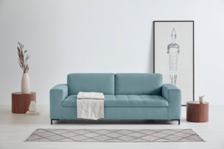 OTTO products 3-Sitzer Grazzo, zeitlos und elegant, moderne Sitzheftung, hochwertige Stoffe aus recyceltem Material, Steppung im Sitzbereich