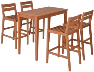 Barset Gartenbar Garten Terrasse Bar Theke Stehtisch Hocker Stuhl Sitzgruppe