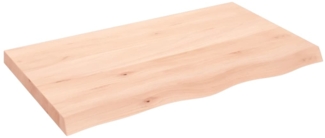 vidaXL Tischplatte 100x60x(2-6) cm Massivholz Eiche Unbehandelt 3156307