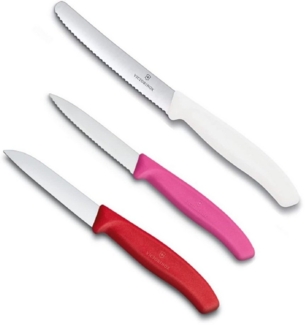 Victorinox Swiss Classic Gemüsemesser-Set, 3-teilig (Bunter Mix)