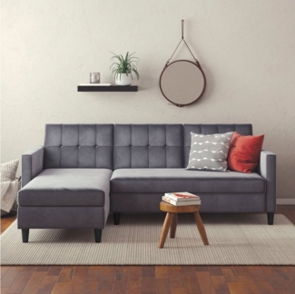 Dorel Home Ecksofa Hartford II, mit Bettfunktion und Stauraum, Recamiere beidseitig montierbar