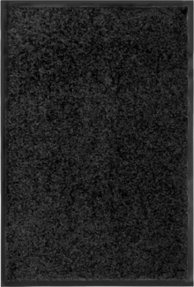 vidaXL Fußmatte Waschbar Schwarz 40x60 cm 323409