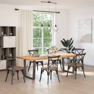 vidaXL Esstisch Beine V-Form 2 Stück Anthrazit 90x(72-73,3) cm Stahl 4012654
