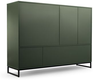 Bettso ‘Genua‘ Kommode mit 8 Fächern und Soft-Close Scharnieren, Holzwerkstoff Flaschengrün, 160x120x45 cm