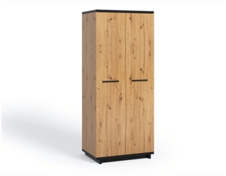 Marmex Möbel Kleiderschrank INES 09 zweitüriger Drehtürenschrank mit Kleiderbügel und Einlegböden