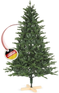 WILGOON Künstlicher Weihnachtsbaum Künstlicher Weihnachtsbaum, dichter Tannenbaum zu Weihnachten, 150 cm Weihnachtsbaum mit Holzfuß, Natürliches Design für festliche Stimmung