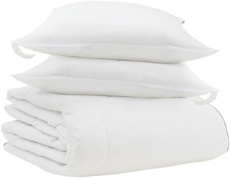 vidaXL Winterbettdecke mit Kissen 3 pcs Weiß Daunenfeder 3376900