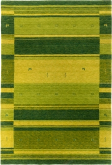 Morgenland Gabbeh Teppich - Indus - Dubai - rechteckig - 350 x 250 - Grün