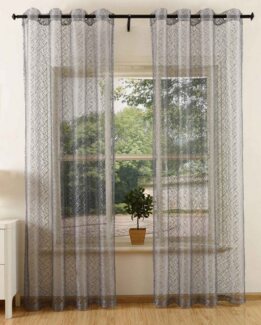 Gardinenbox Gardine (2 St), Ösen, transparent, Polyester, Netz Struktur Netzvorhang 203522