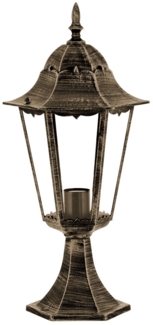 Sockelleuchte, bronze, Alu-Druckguss