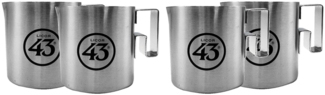 Licor 43 Espresso Kännchen 4er Set Mini Kanne Edelstahl Likör Liquor 43er