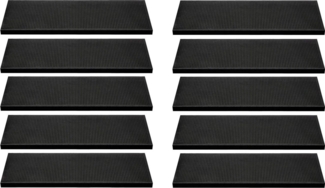 BigDean Stufenmatte Stufenmatten Set aus Gummi - 75x25 cm - mit Winkelkante, Höhe: 3 mm