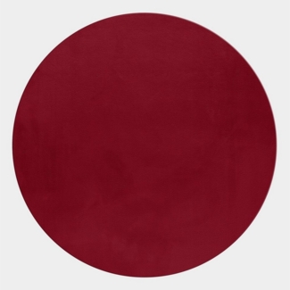 Ayyildiz Teppiche Hochflor-Teppich POUFFY 5100, rund, Höhe: 20 mm, Läufer, weicher glatter Softflor, Kaninchen Fell Haptik, waschbar