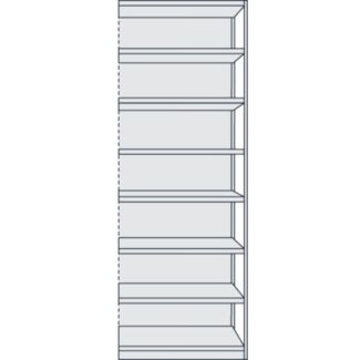 Kerkmann Büroregal Progress 500 Anbauregal BxTxH 96 x 60 x 260 cm 8 Böden m