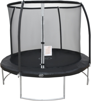 AXI Boston Trampolin rund mit Netz Ø 244 cm in Schwarz Inground & Onground Trampolin für Kinder mit Umrandung | Schwarz | Metall | 244.00 cm