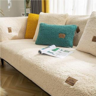 NUODWELL Sofahusse Sofa Abdeckung Kissen Winter rutschfest Hussen-Set