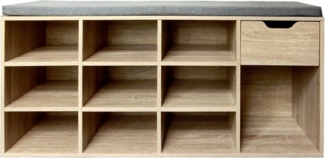 HTI-Living Schuhregal Garderobenbank mit 10 Fächern und Schublade Lisa, Stück 1-tlg, Schuhbank Schuhregal
