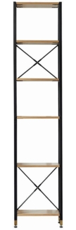 Regal Set 4-tlg. aus MDF und Metall 127,5 x 30 x 210 cm 2 Regale 2 Schubladen