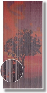 CONACORD Türvorhang Decona Sunrise Dekovorhang bunt, Hakenaufhängung, halbtransparent, 90x200 cm, Bambus - blickdicht dank hoher Stranganzahl