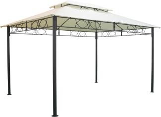 Primaster Pavillon Bari 3x4m beige wasserabweisend Festzelt Gartenpavillon